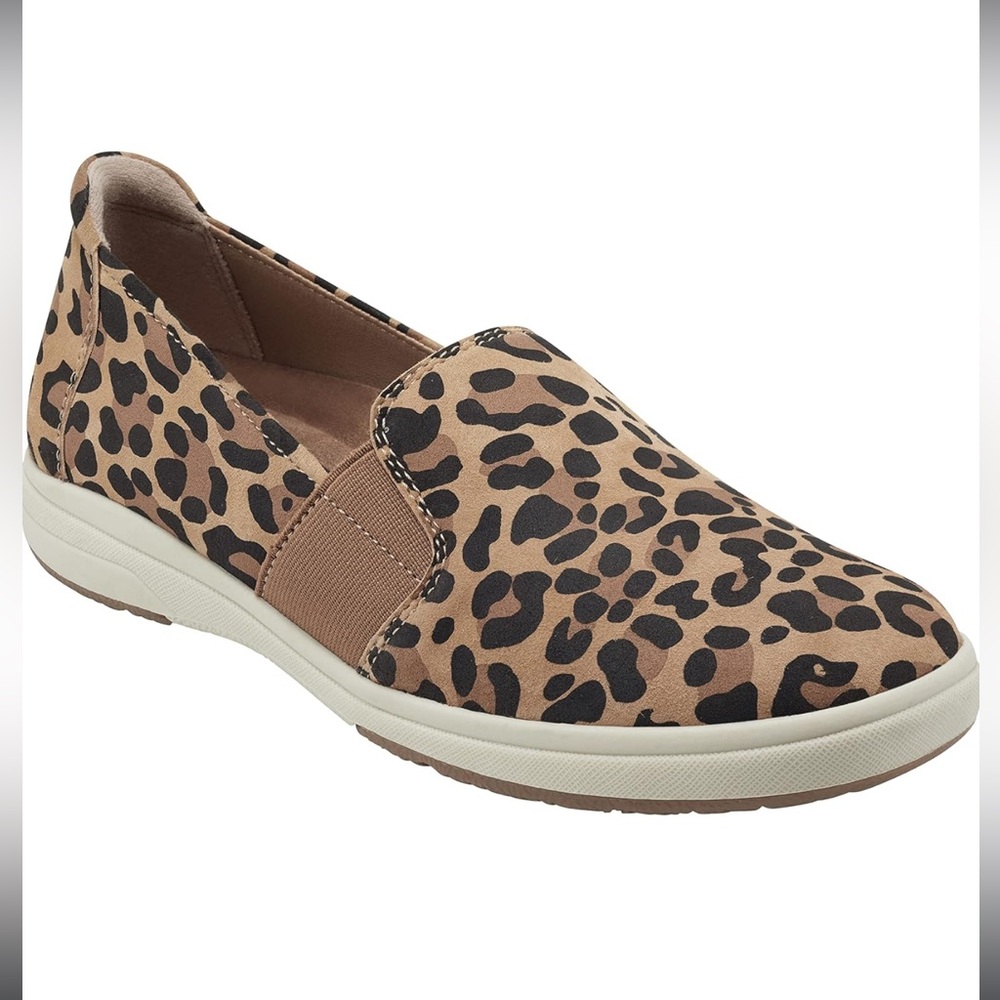 Womens Size 10 Earth Origins Women’s Elin Leopard Sneaker Slip Resistant Slip-On